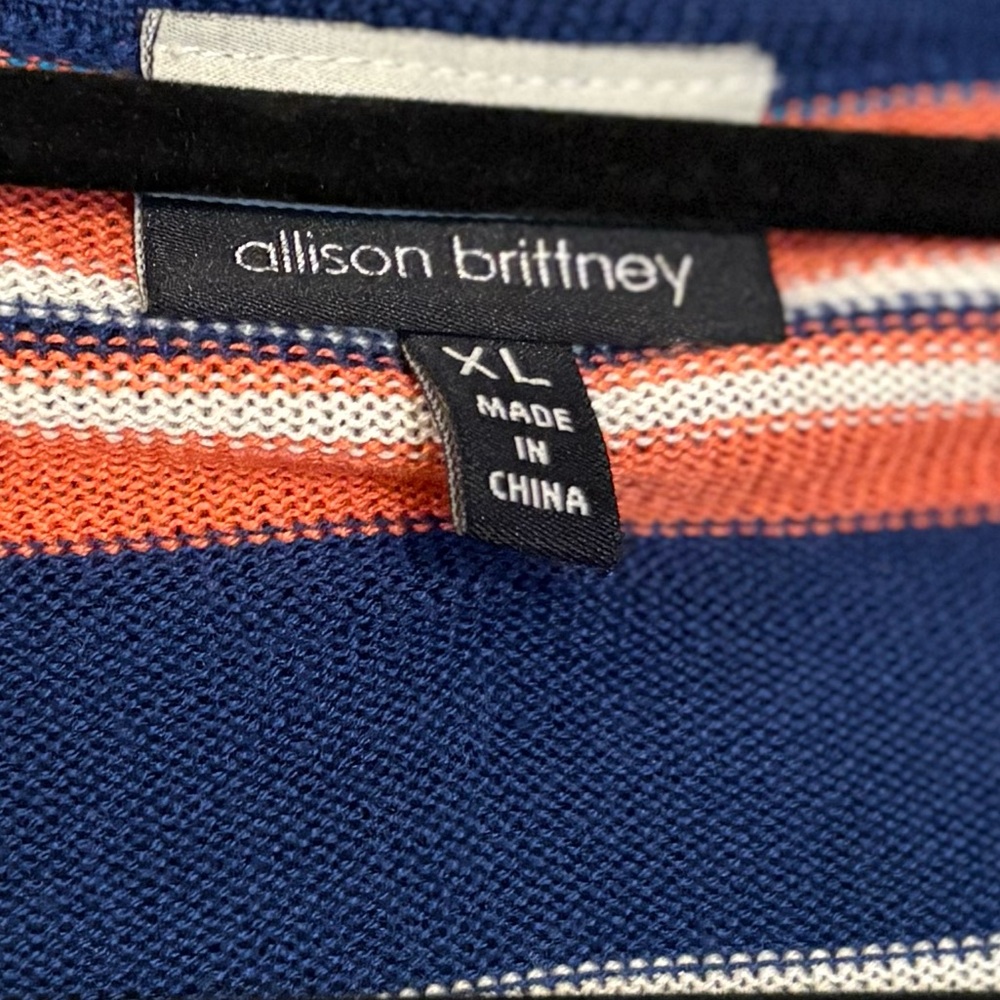 Allison Brittney Multicolor Striped Cardigan - Picture 2 of 2